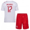 Baby Fußballbekleidung Dänemark Victor Kristiansen #17 Auswärtstrikot EM 2024 Kurzarm (+ kurze hosen)